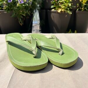JB Green Leather Thong‎ Sandals Comfortable Slip On Flats Women's 9